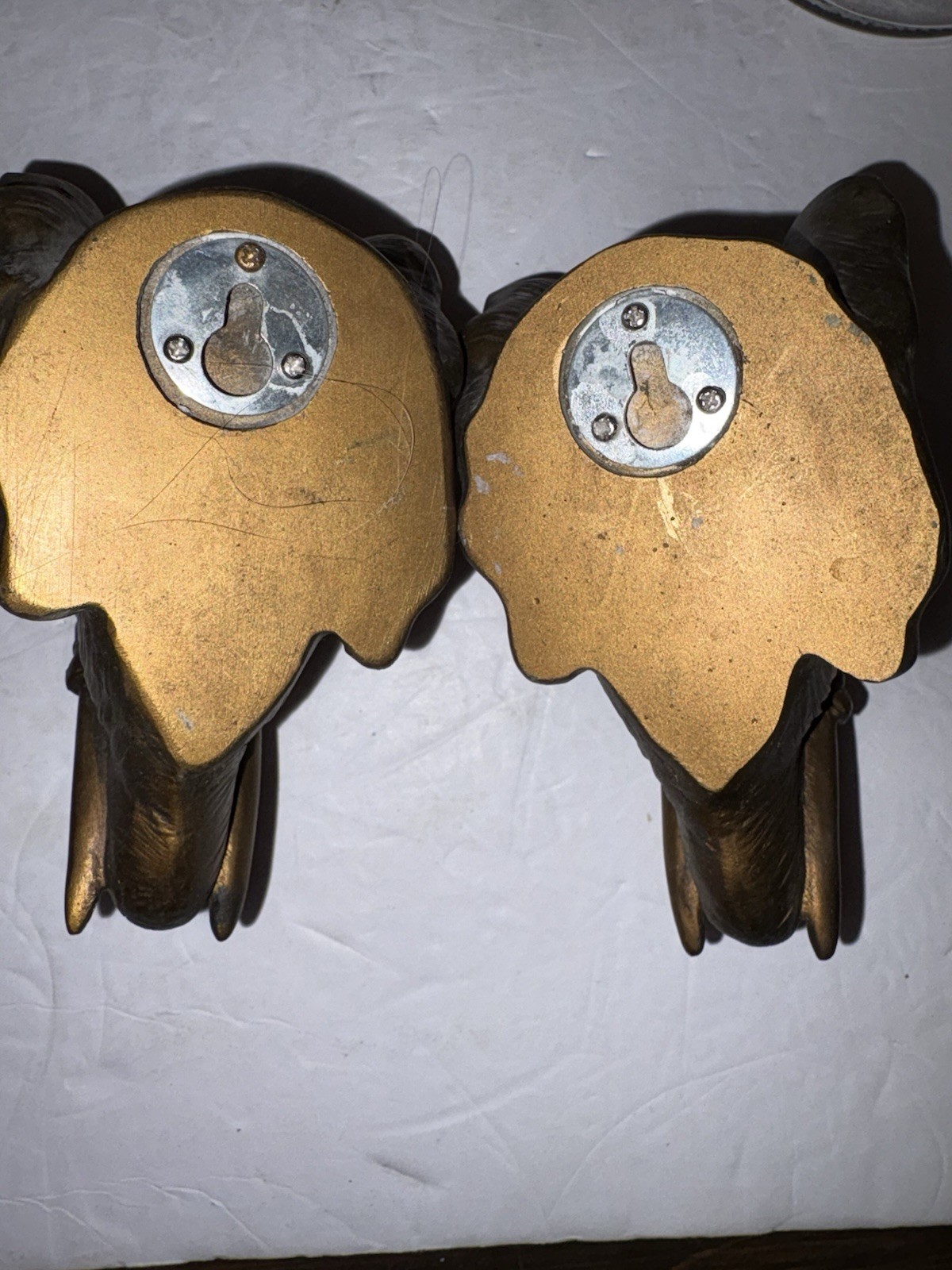 Vintage Elephant Head Curtain Rod Holder Pole Brackets – Pair of 2 Unbranded