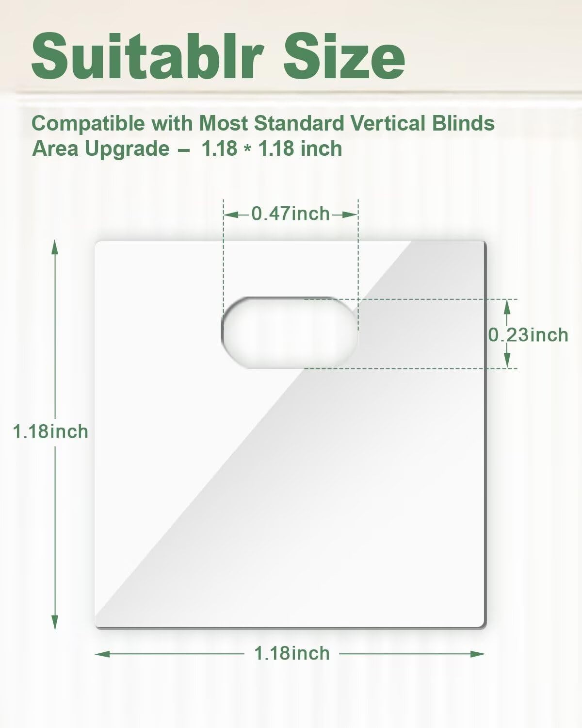 100Pcs Vertical Blinds Replacement Slats Repair Kit – Transparent PVC Tabs wi…