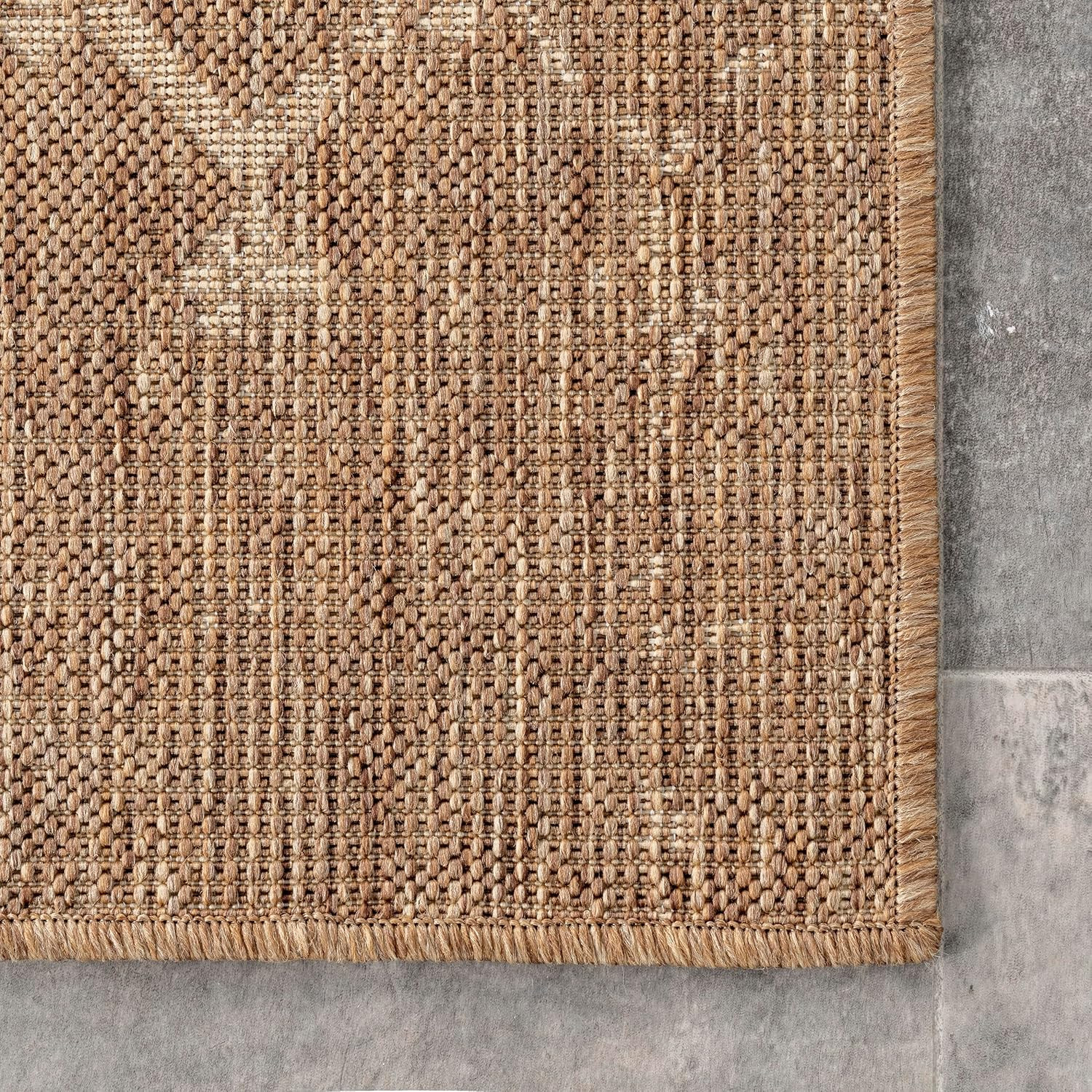 Outdoor Performance Grayson Brown/Ivory, 8′ X 10′, Moroccan, Soft, High Traffic,