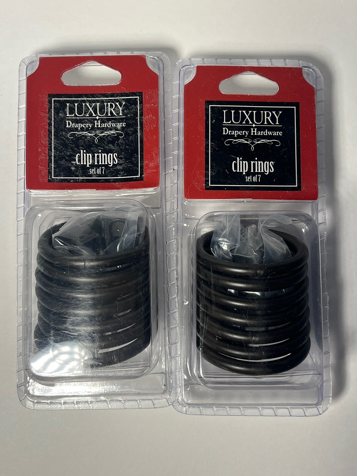 Luxury Metal Curtain Drapery Rings Eyelets 1 1/2 Inner Diam Set of 14 Dark Brown