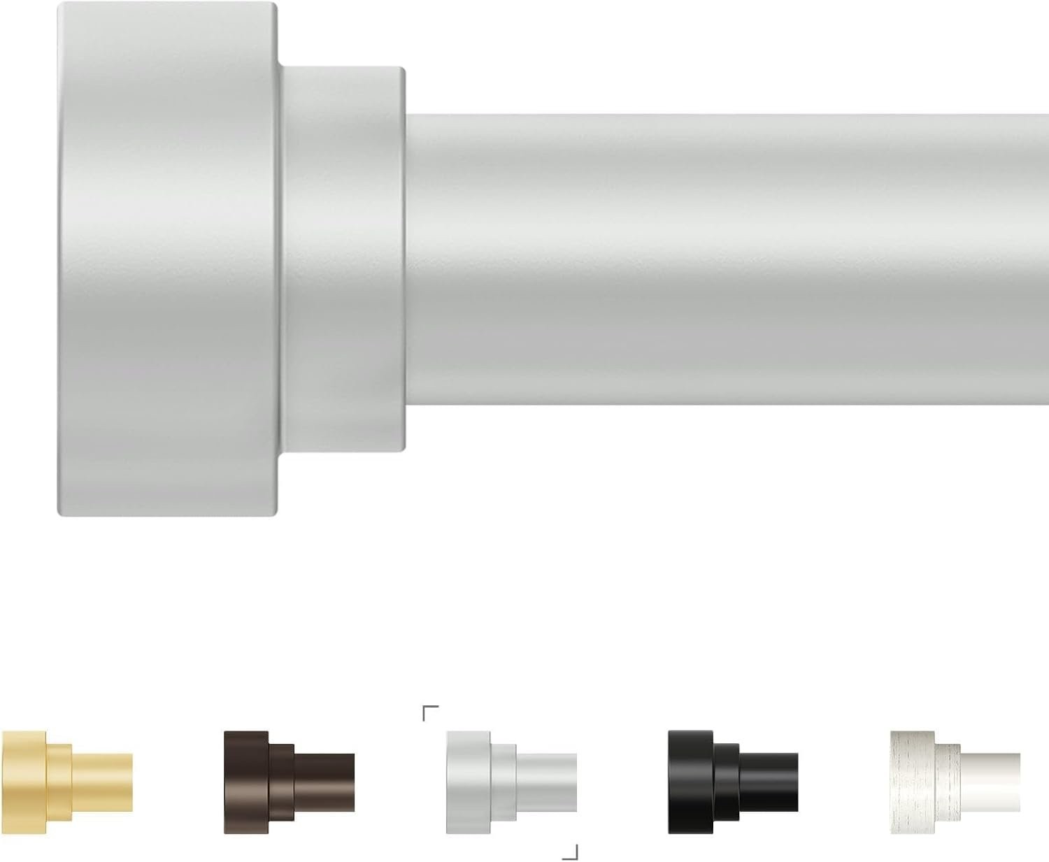Extra Long Curtain Rods 120 to 240 Inch(10-20ft),1Inch Silver Adjustable Extra L
