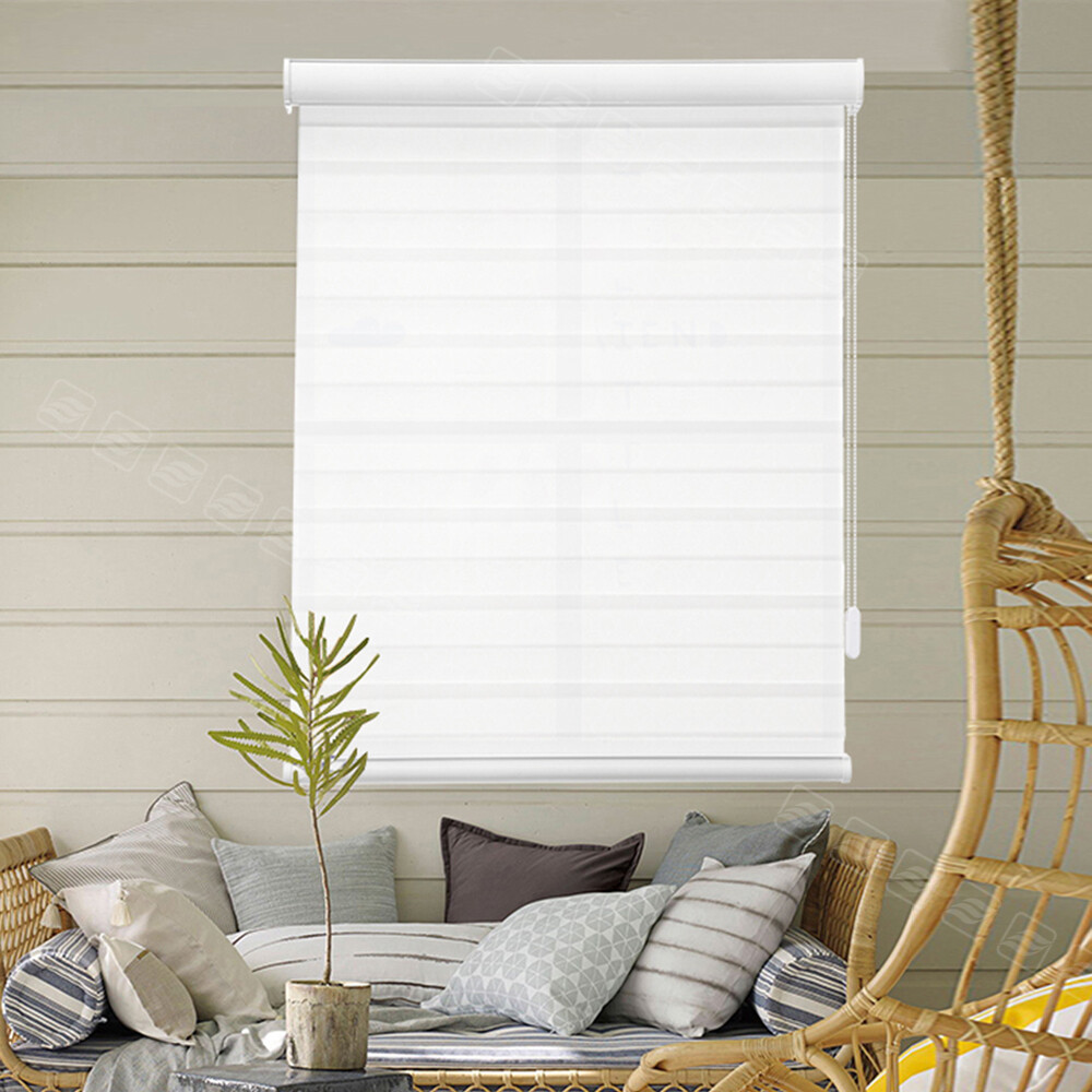 Changshade Custom Size Corded&Light Filtering Roller Blinds Zebra Roller Shades