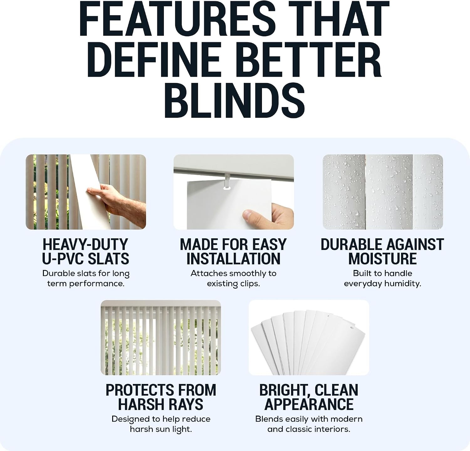 Vertical Blinds Replacement Slats 82.5” White Vinyl PVC Slats Sliding Glass