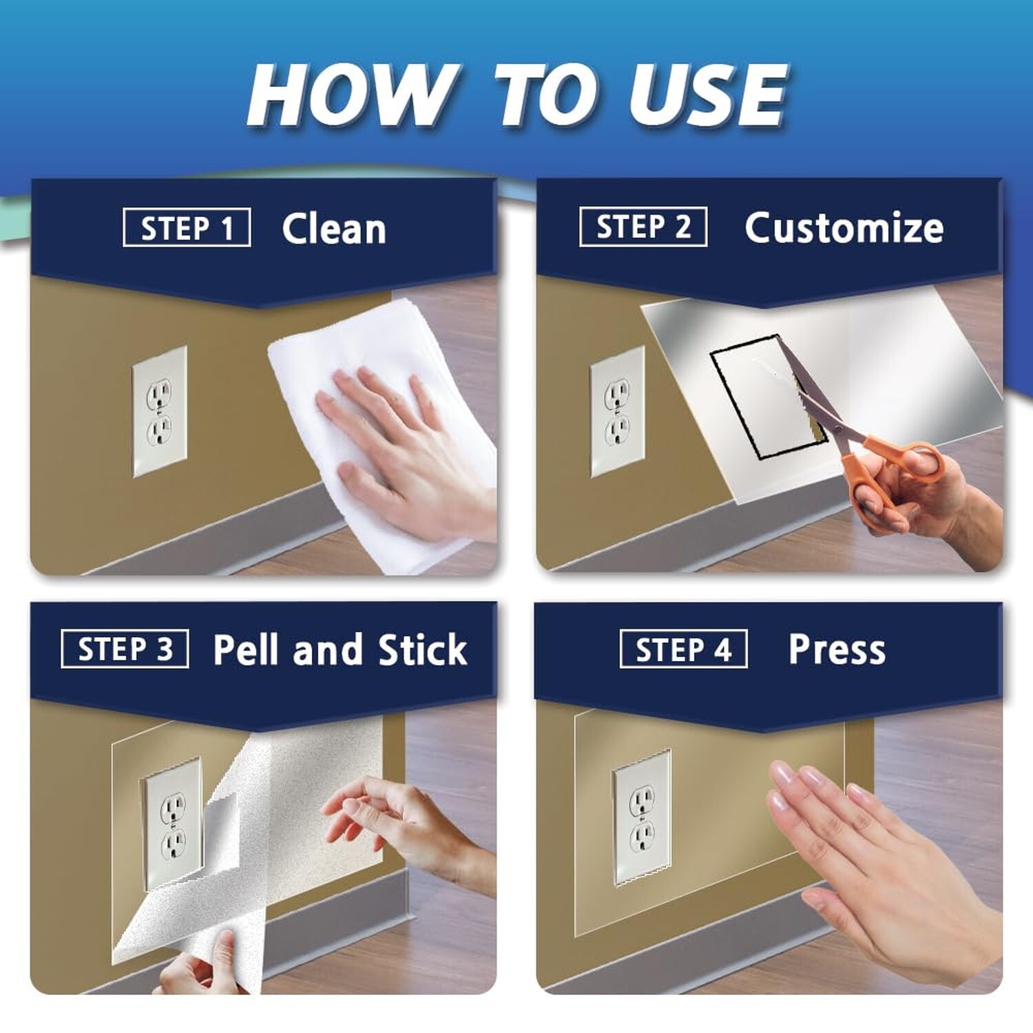 HA SHI Wall Protector Sheets Roll 12Inch x 16.4FT, Clear Wall Protector Film …