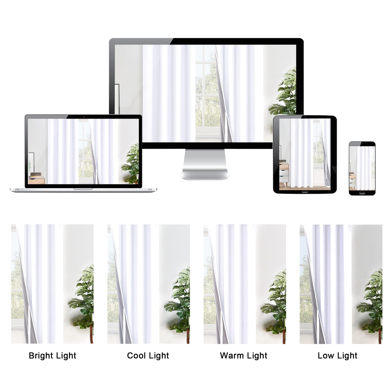 Xwzo White 100 – And Full Light Blocking Drapes Black Liner For Large