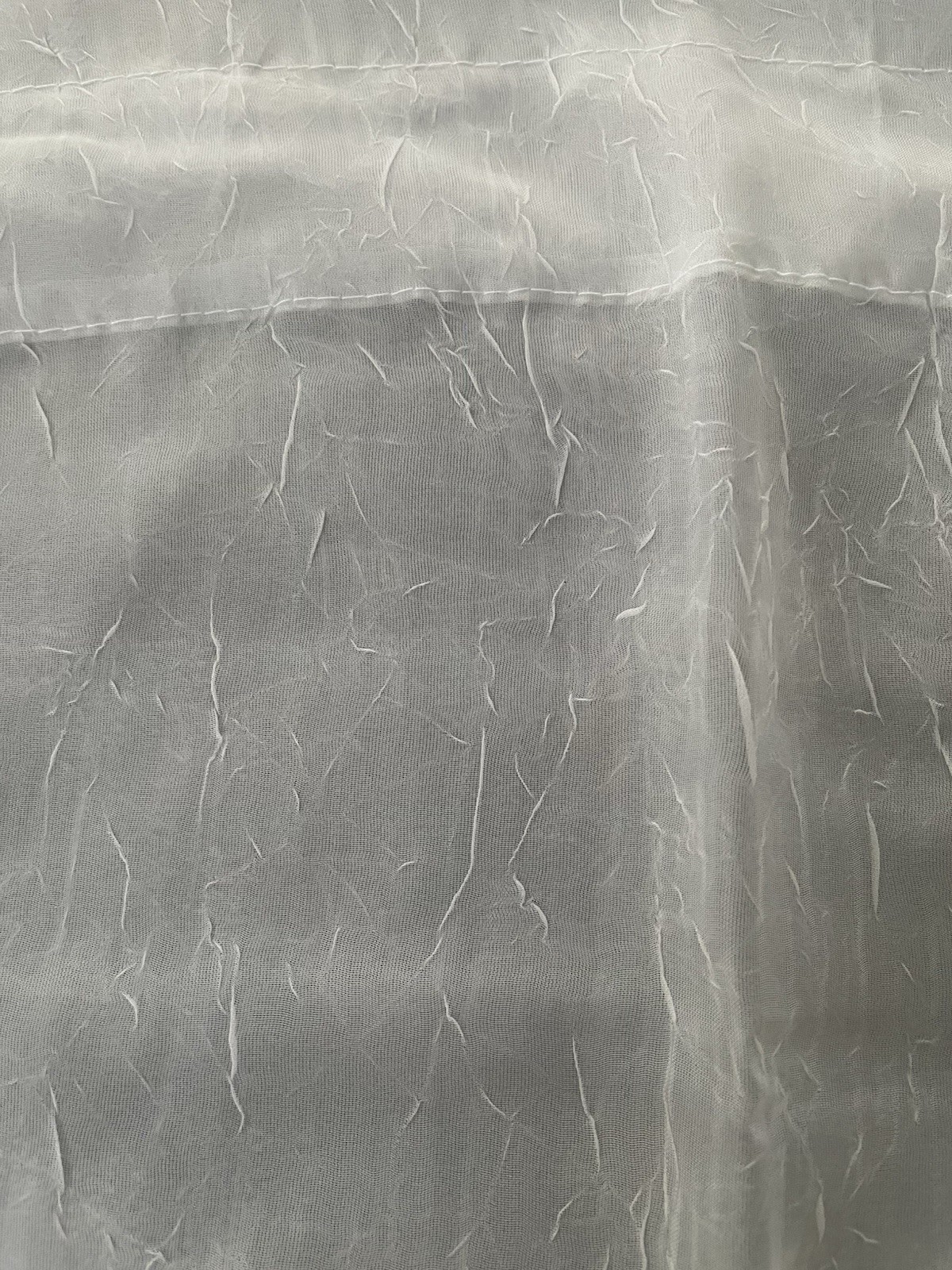 Jaclyn Smith – One Sheer White Window Panel (12 Available) – New! 84” L x 51” W