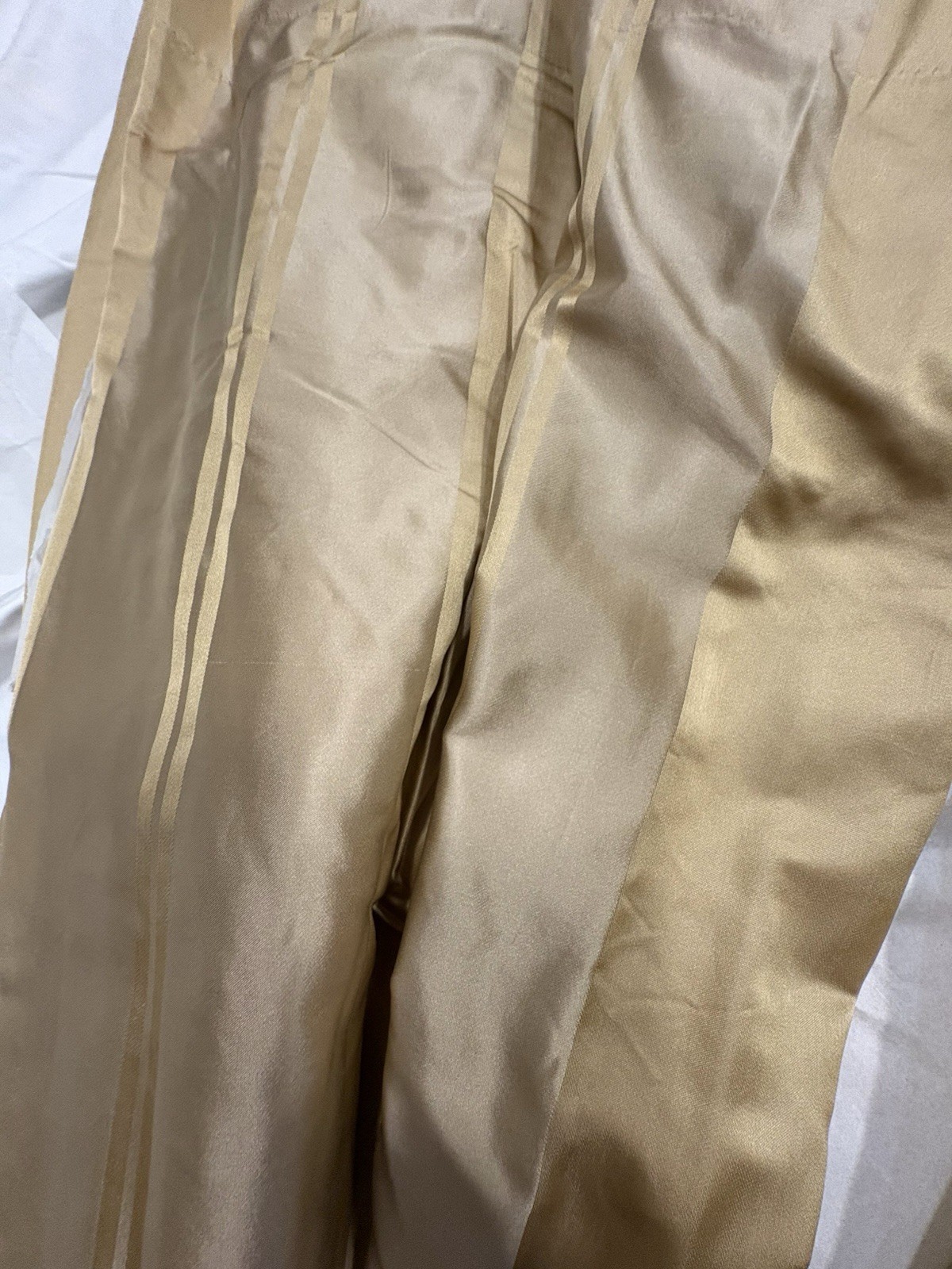 Restoration Hardware Thia Silk CurtainsPleated Interlined Thermal/ Gold/Tan