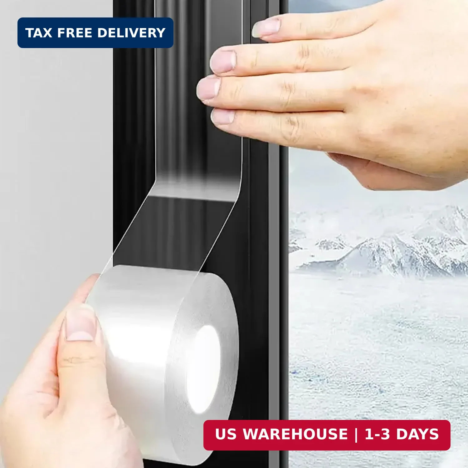FOURGUN Window Sealing Tape 2IN x 33 FT Draft Isolation No Residue Removable Adh