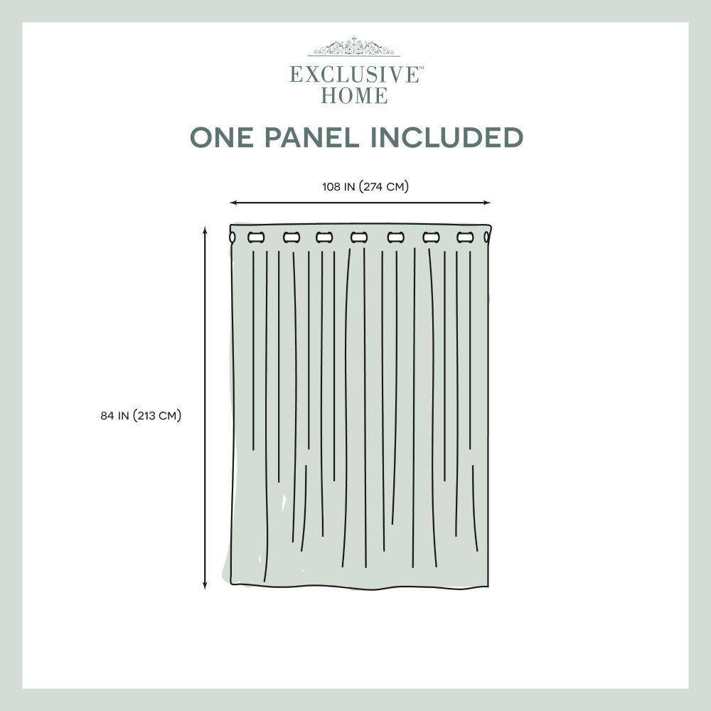 Forest Hill Patio Natural Nature Woven Room Darkening Grommet Top Curtain, 108 I