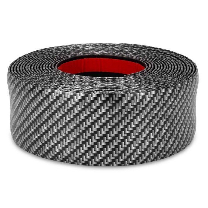 1m DIY Car Sticker Carbon Fiber Rubber Door Sill Protector Anti Scratch Strip