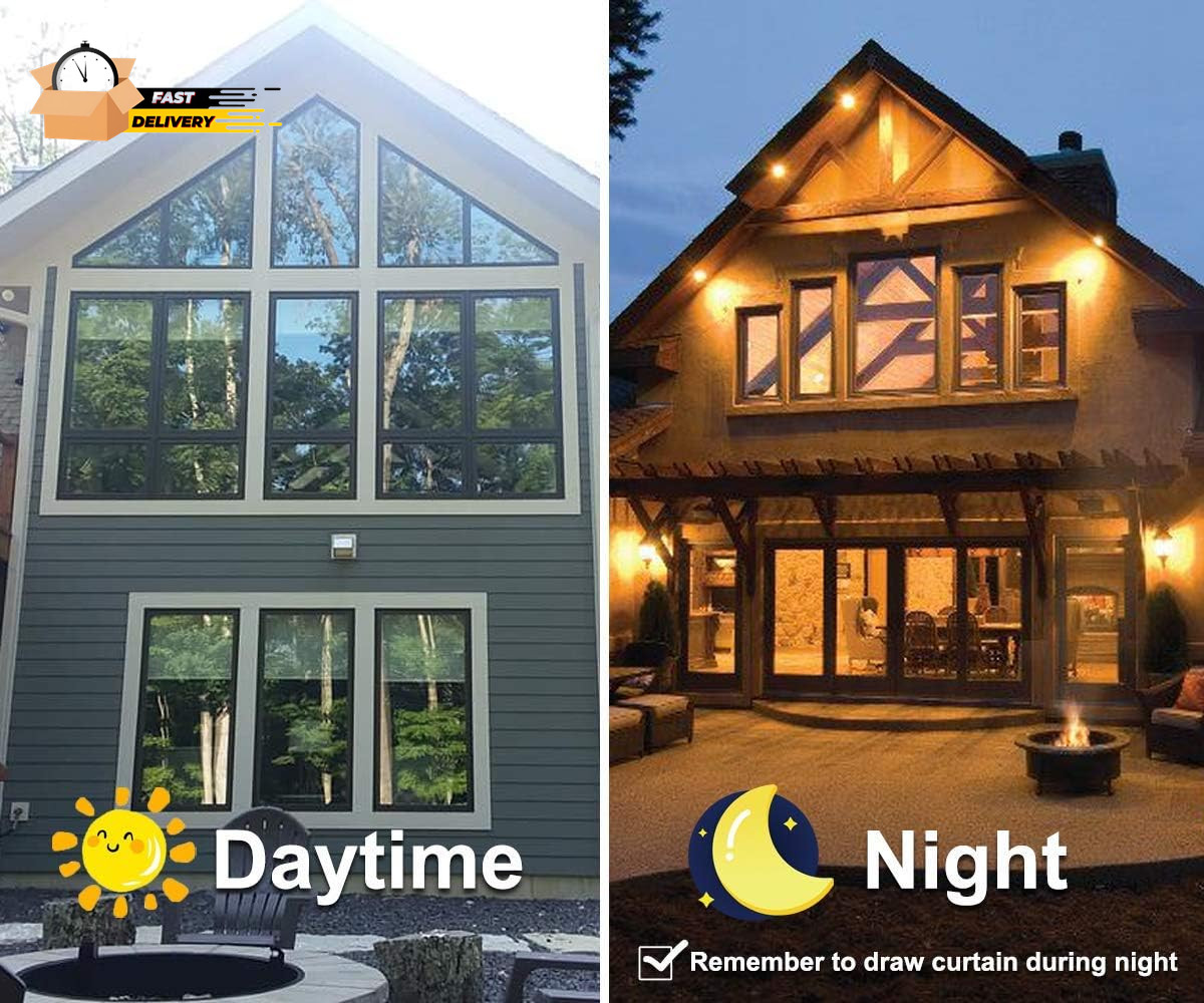 One Way Daytime Window Film Privacy Mirror Effect Self-Adhesive Window Ti