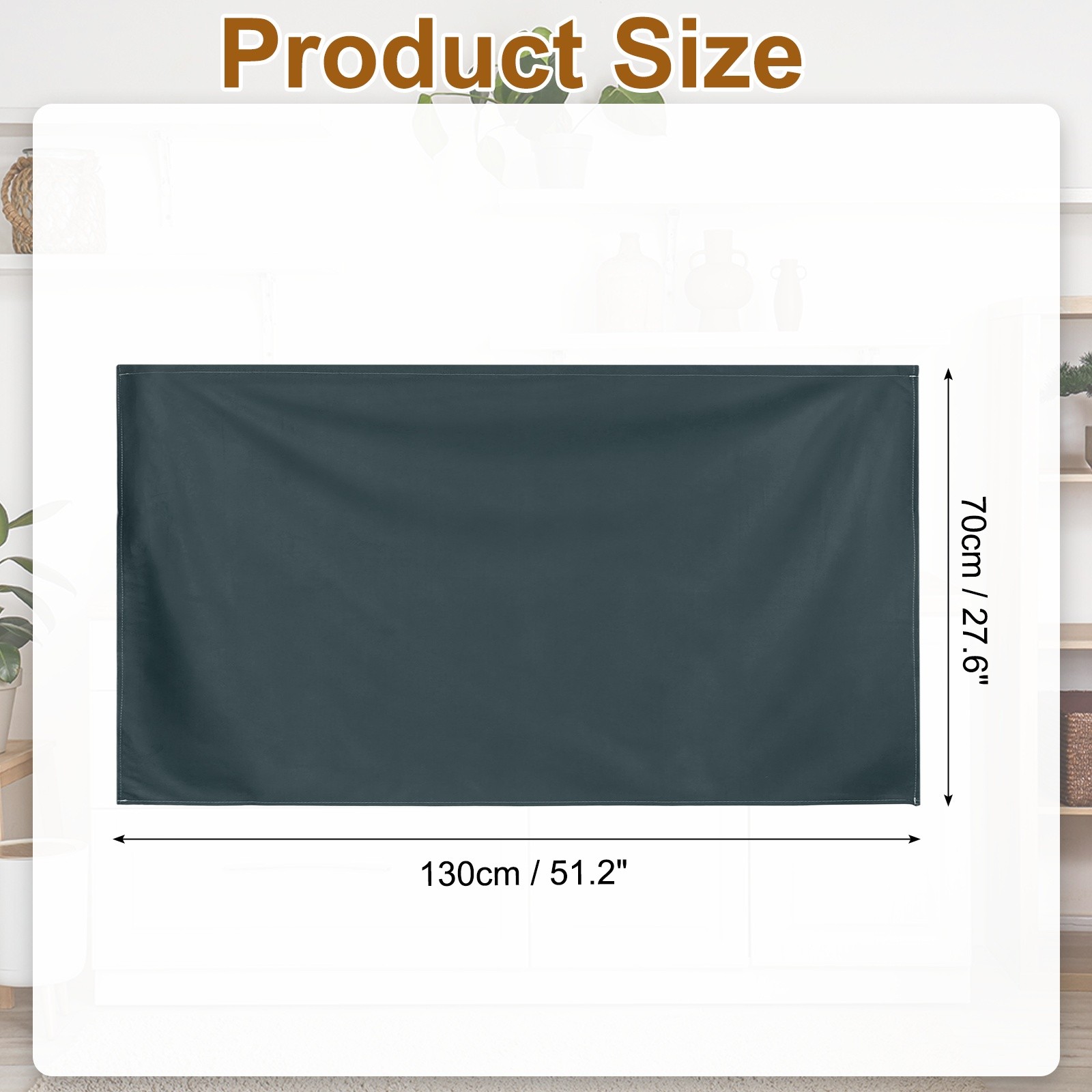 Cabinet Curtains Dust Proof Kitchen Privacy Curtain (51.1″x27.6″ Dark Gray)
