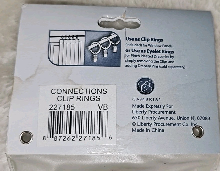 EvezBeadz Metallic Metal Curtain Connections Rings Clips Window Treatments Craft