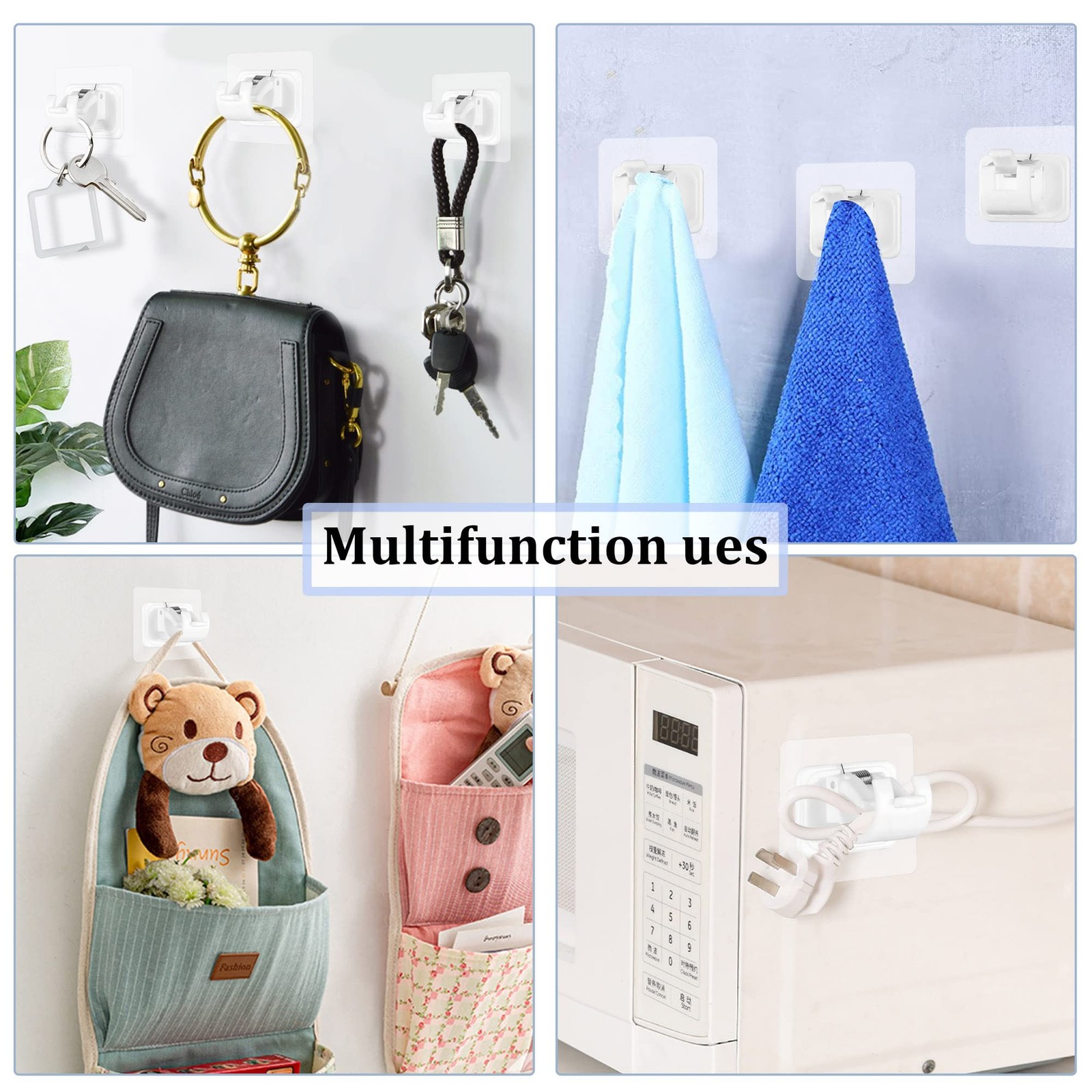 Self Adhesive No Drill Adjustable Curtain Rod Holder Hooks Brackets