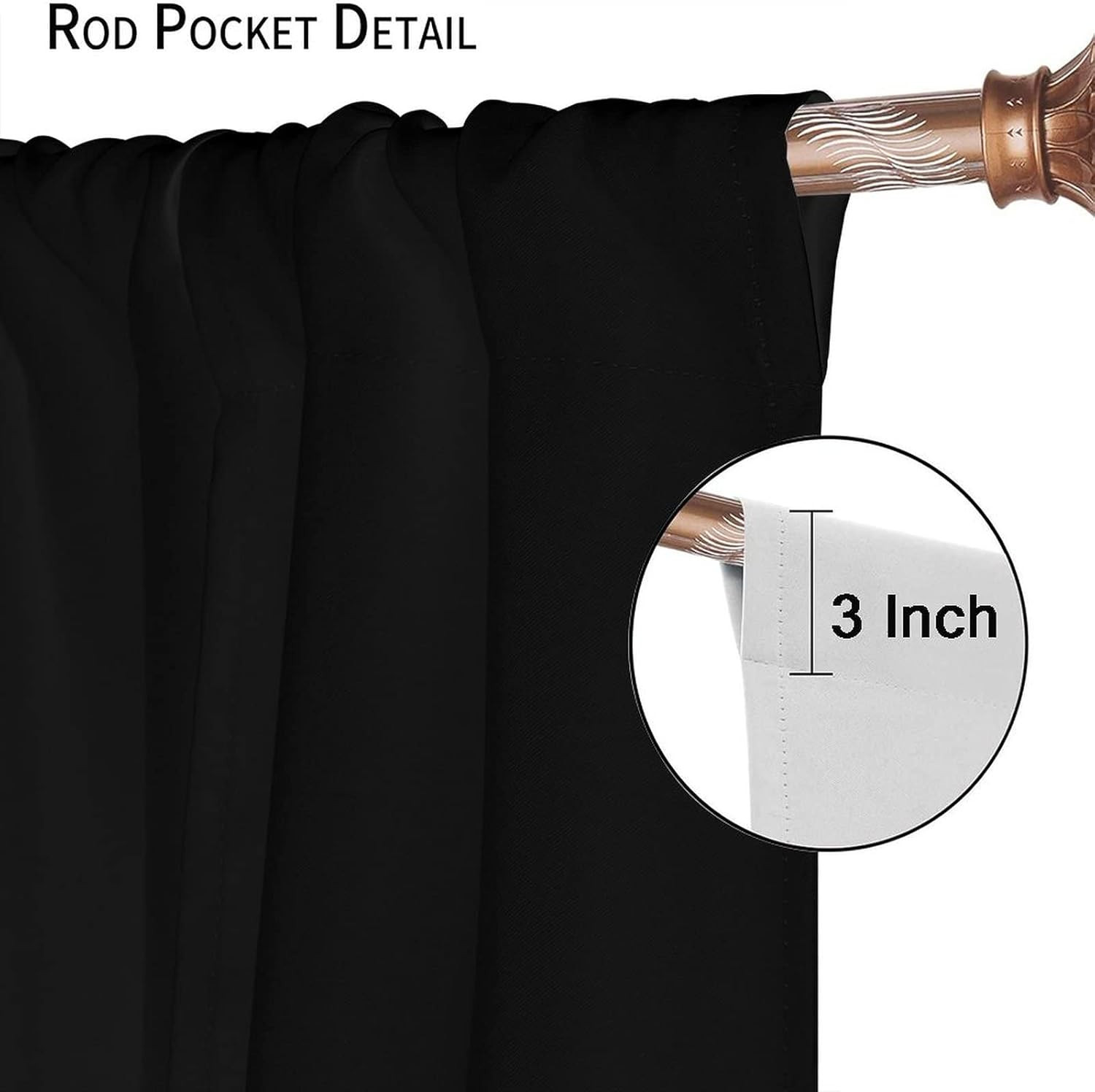 Red Rose Floral Curtains, Romantic Black Red Rose Flower Rod Pocket Window Treat