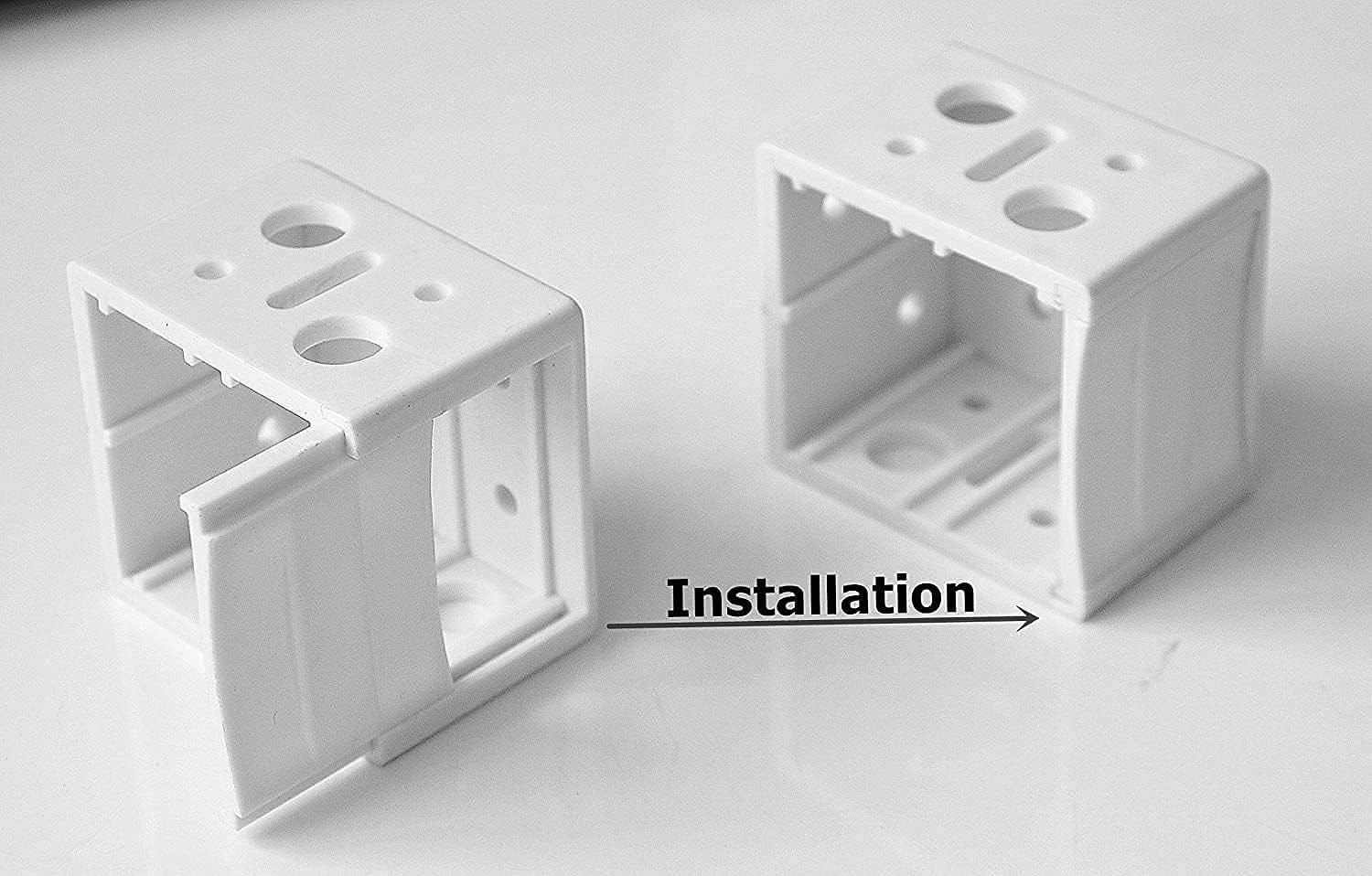 Versatile 4-Piece White Brackets for 1″ Mini Blinds – Inside/Outside Mounting