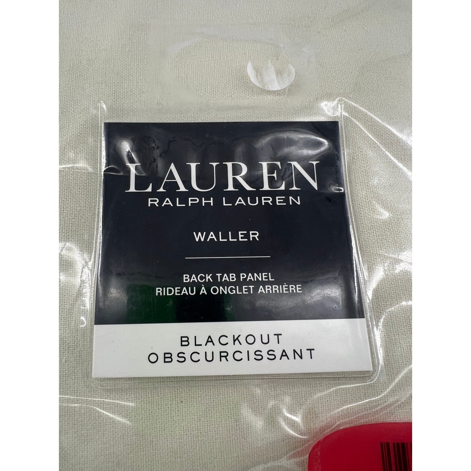 Ralph Lauren Waller Back Tab Panel Blackout Curtain 52 x 96 Natural Tan New