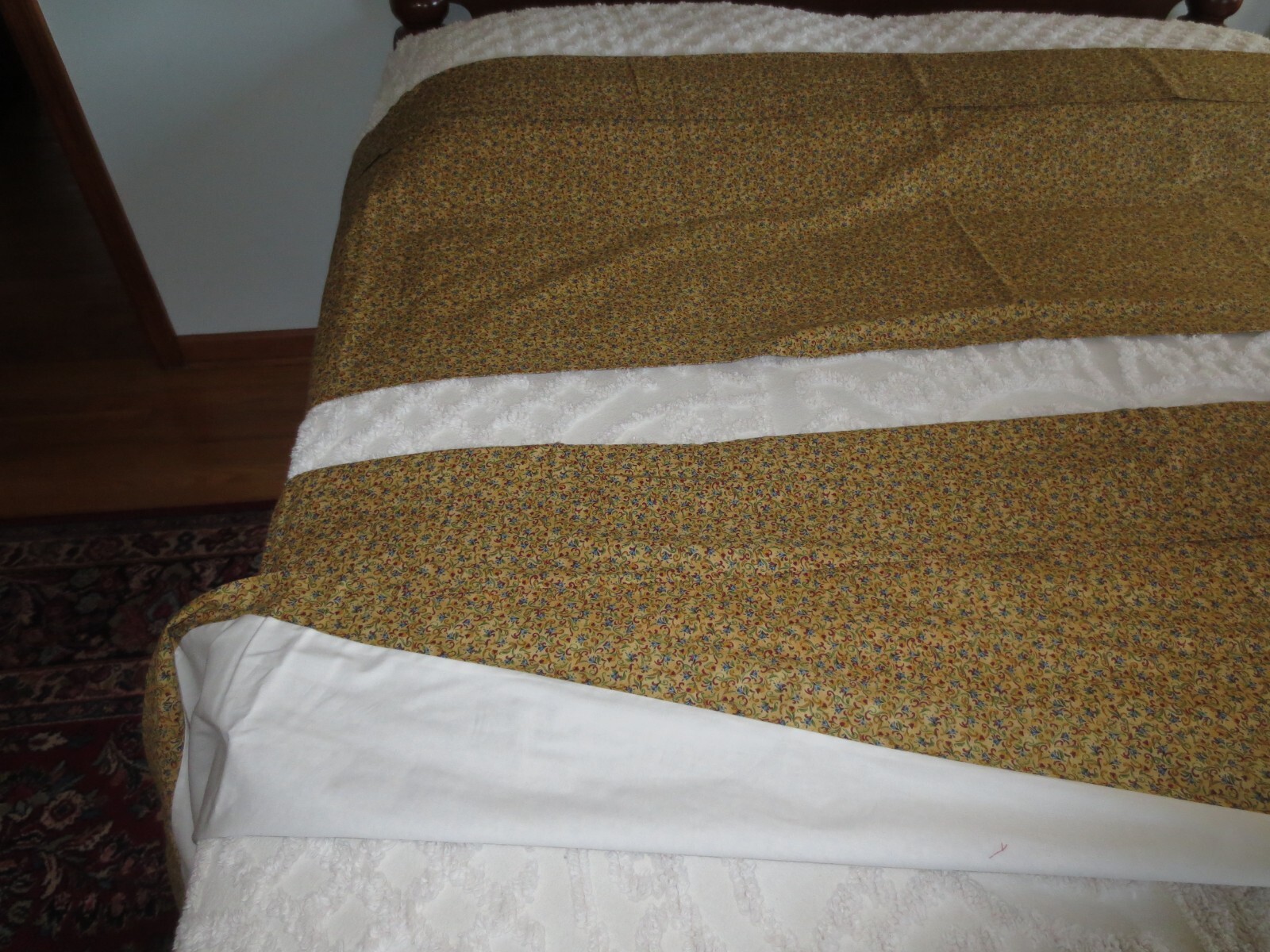 2 Handmade LINED Coordinating JIM SHORE COTTON VALANCES w/Box Top – 20.5″ x 108″