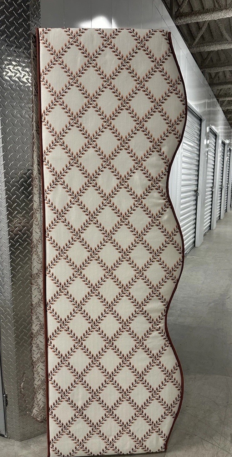 2 Custom Window Treatment Valance Cornice Boards Gray Rust Ivory