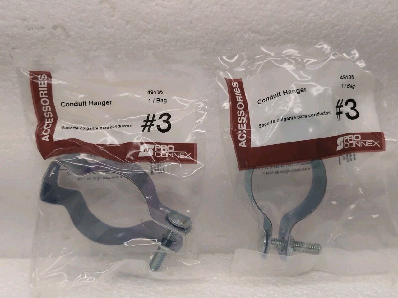 2 PACK Steel Conduit Hanger 49135 PROCONNEX 1 1/2″ EMT or 1 1/4″ Rigid #3