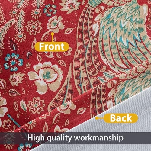 Christopher Peacock Floral Pattern Thermal 52″W x 18″L (Pack of 1) Red