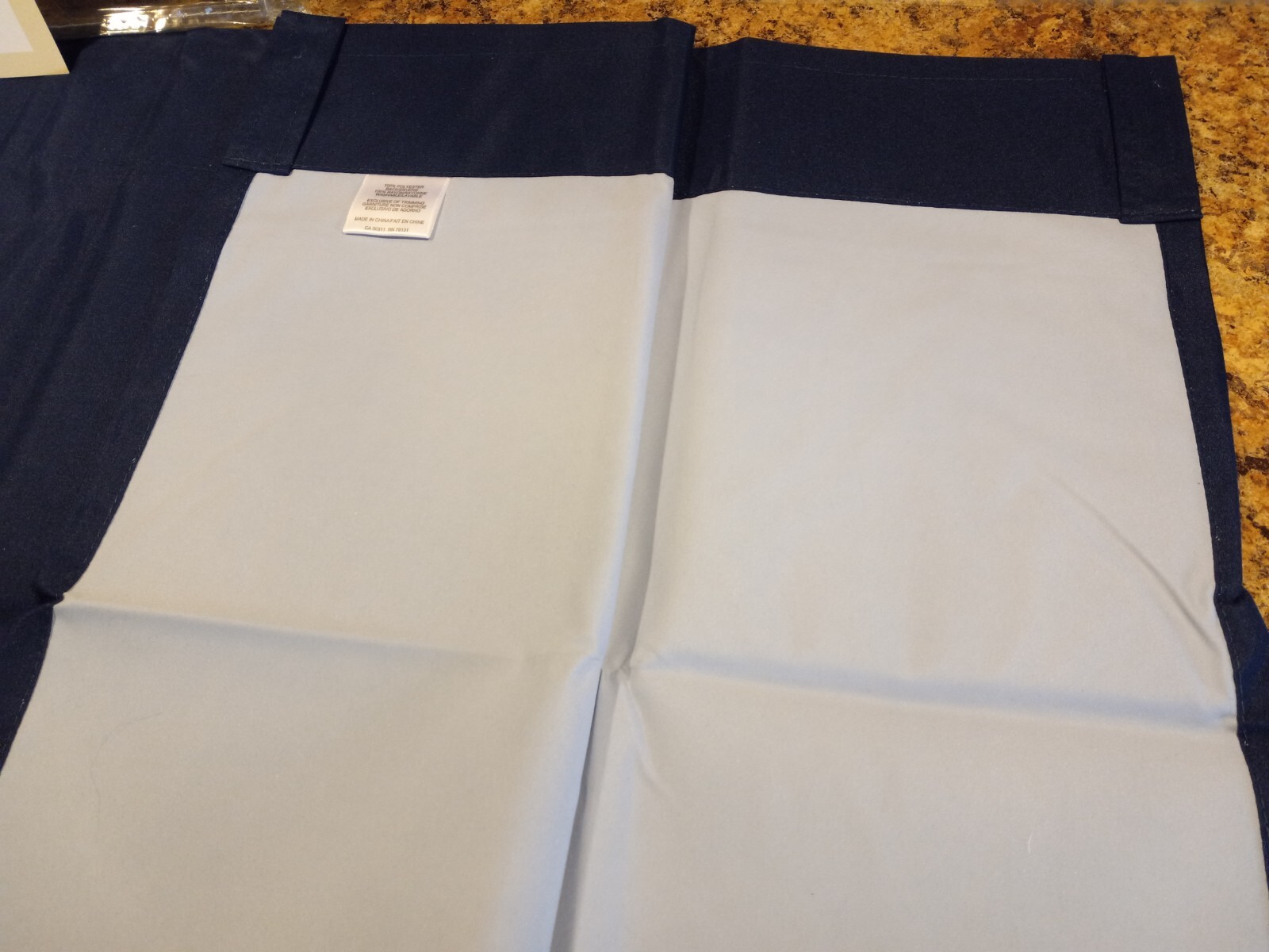 1 Therma Logic Header Valance Insulated Navy Blue Polyester-Rayon 60″w x 16″l