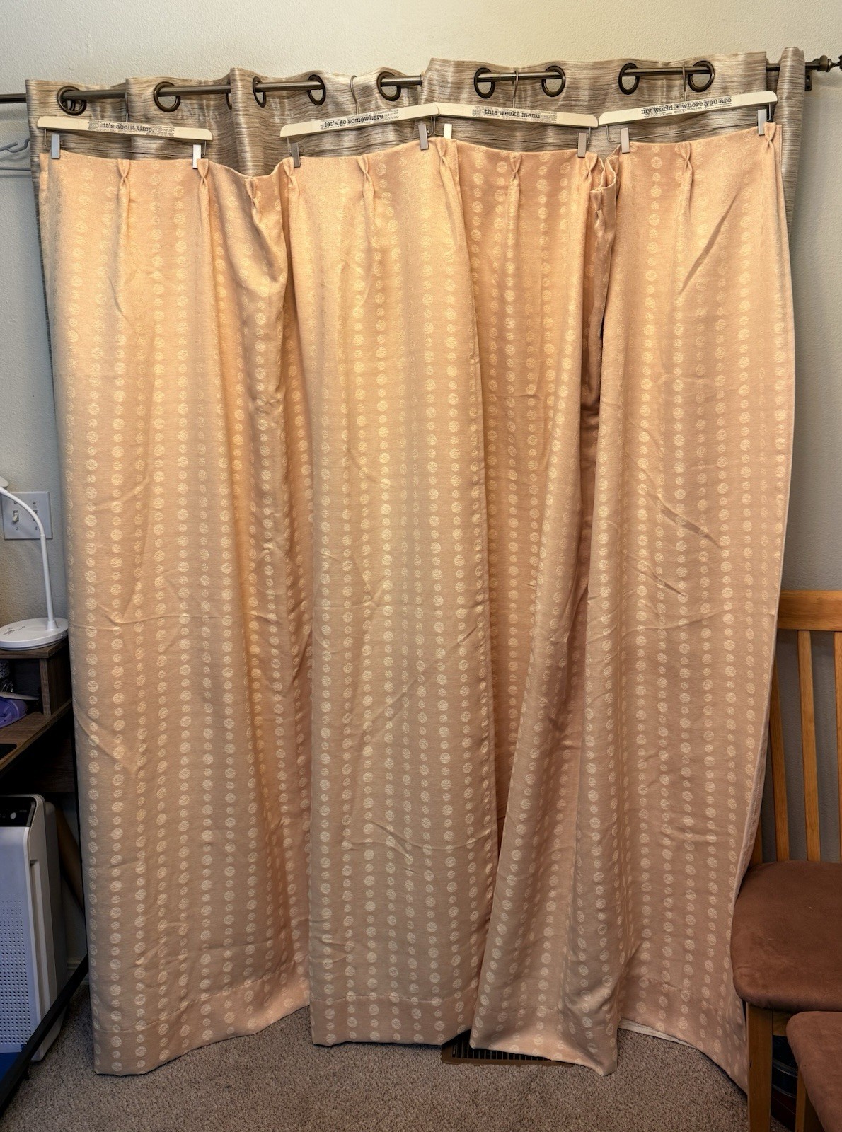Set Of 2 Custom Mod-Contemporary Drapes 41 1/2 wide each (83″) 76 1/2 long Japan