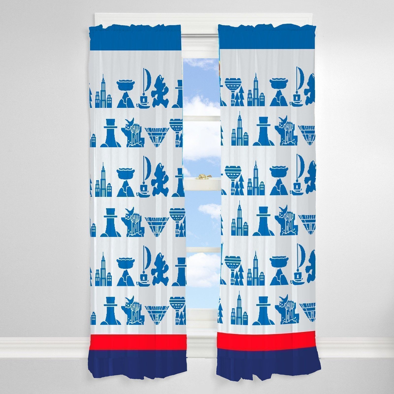 Franco Kids Super Mario Room Darkening Window Curtains Drapes Set 84 in W x…