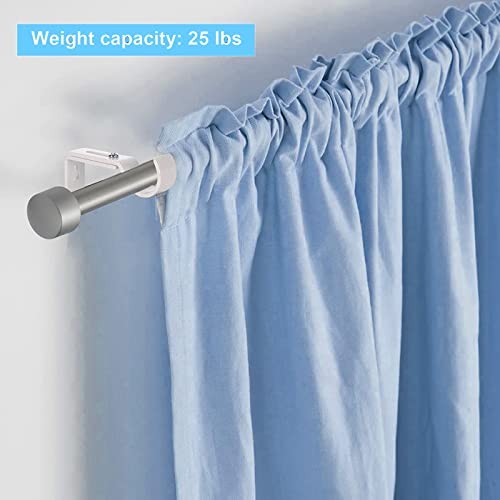 PCS Adjustable Curtain Rod Brackets, Fits 7/8 inch or 1 inch Rods, 2 White