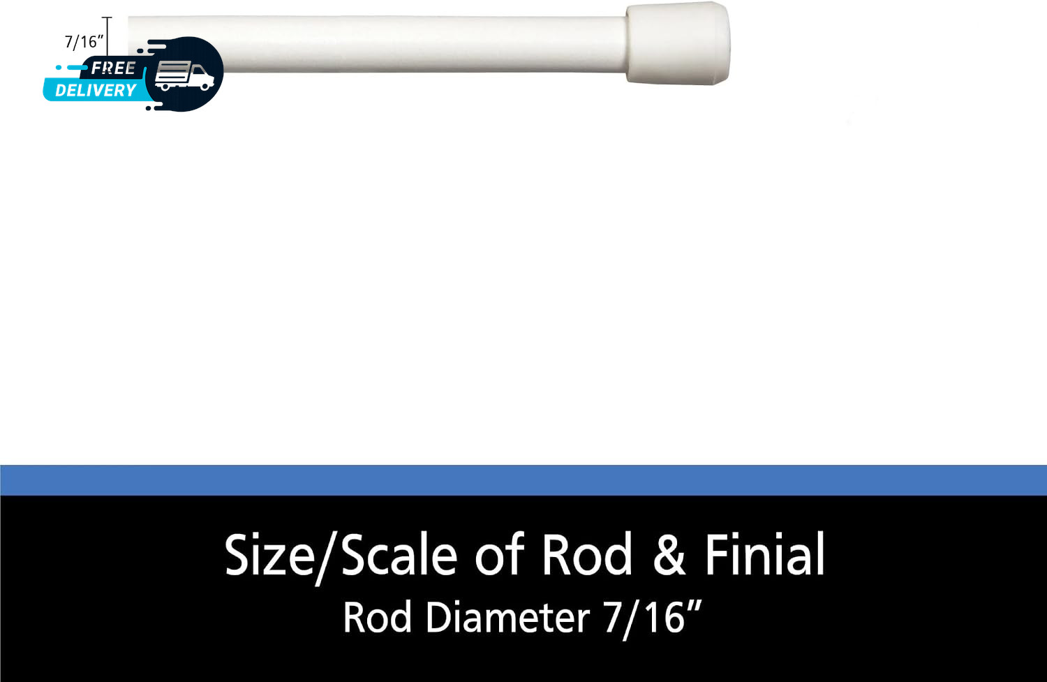 28-48 In. Adjustable Spring Tension Curtain Rod 7/16 In. Diameter Steel Tube