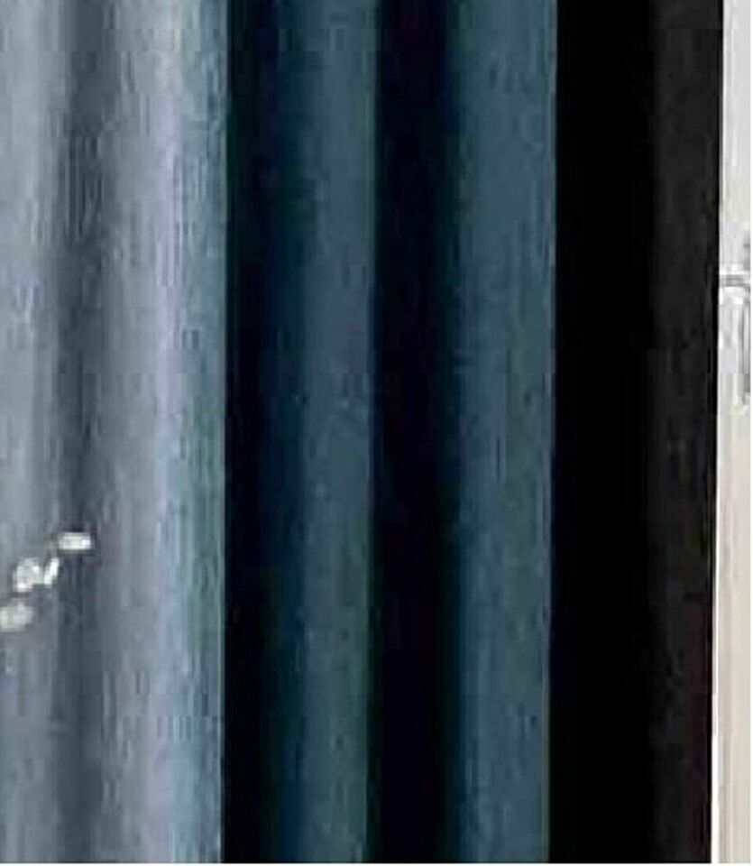 2 Piece Ombre Black Eyelet Ringtop Grommet Door Window Curtains Set 5 7 8 9 Feet