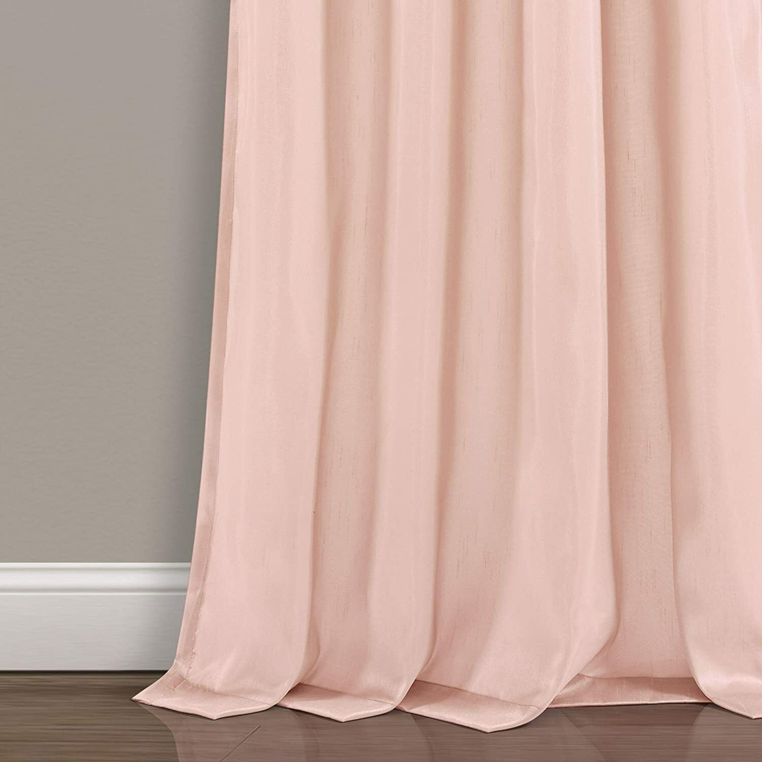 Set 2 Pink Gray Grey Sequin Striped Curtains Panels Drapes 84 in L Rod Pocket