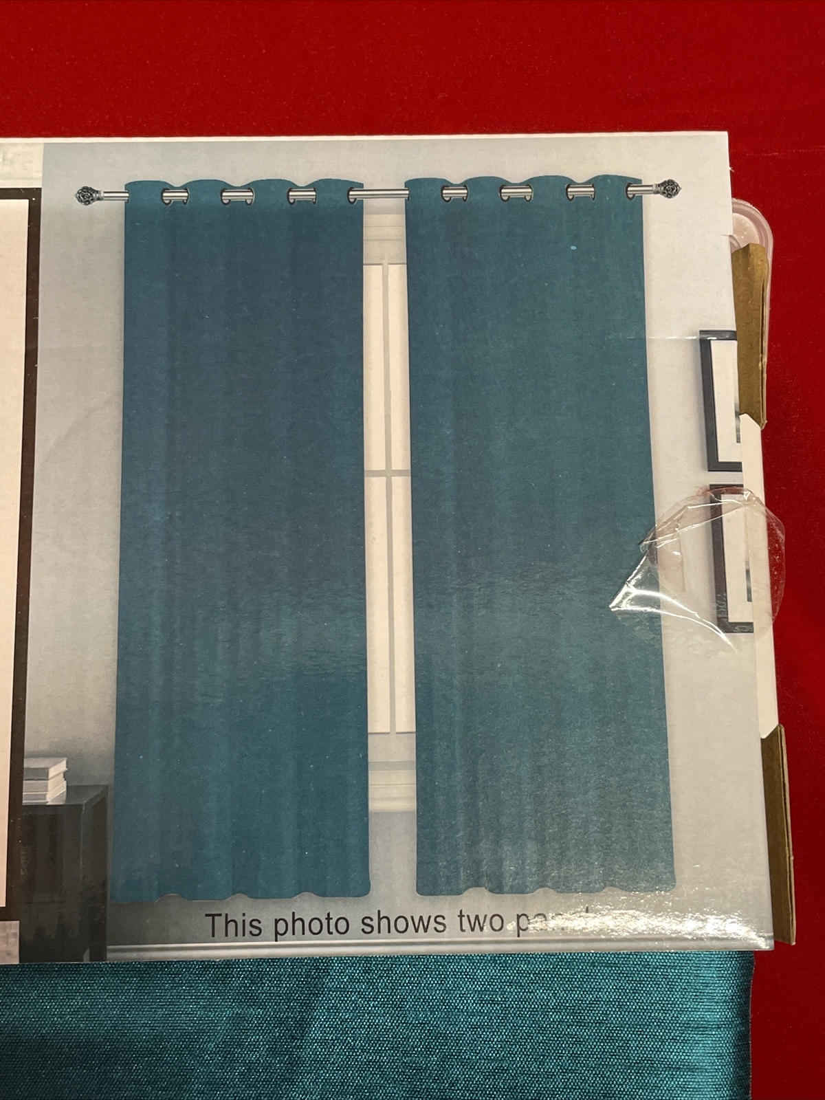 2 Panel Window Curtain Set TEAL