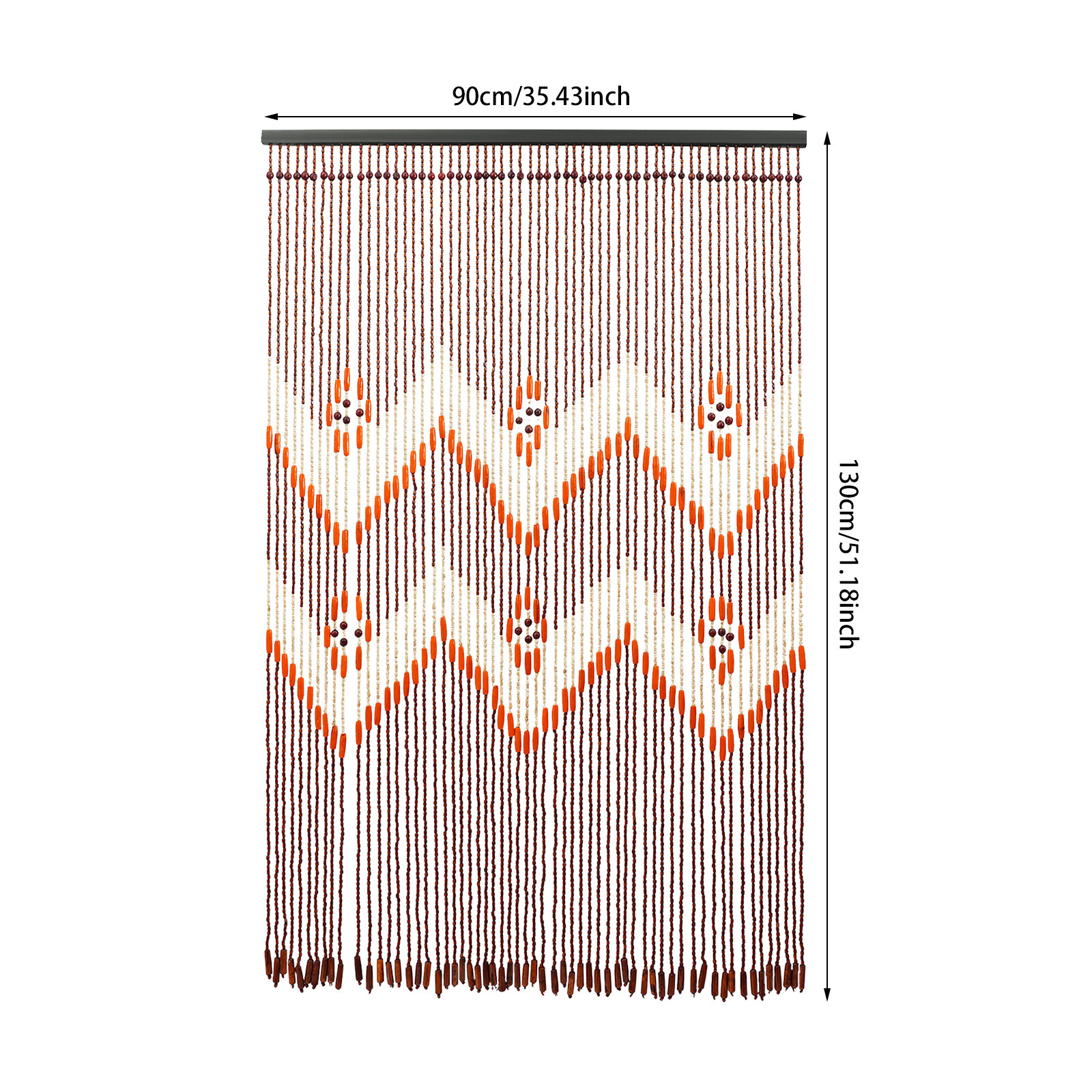 Wavy Shape Door String Curtains for Doorways Bamboo Door Curtain Privacy Decor