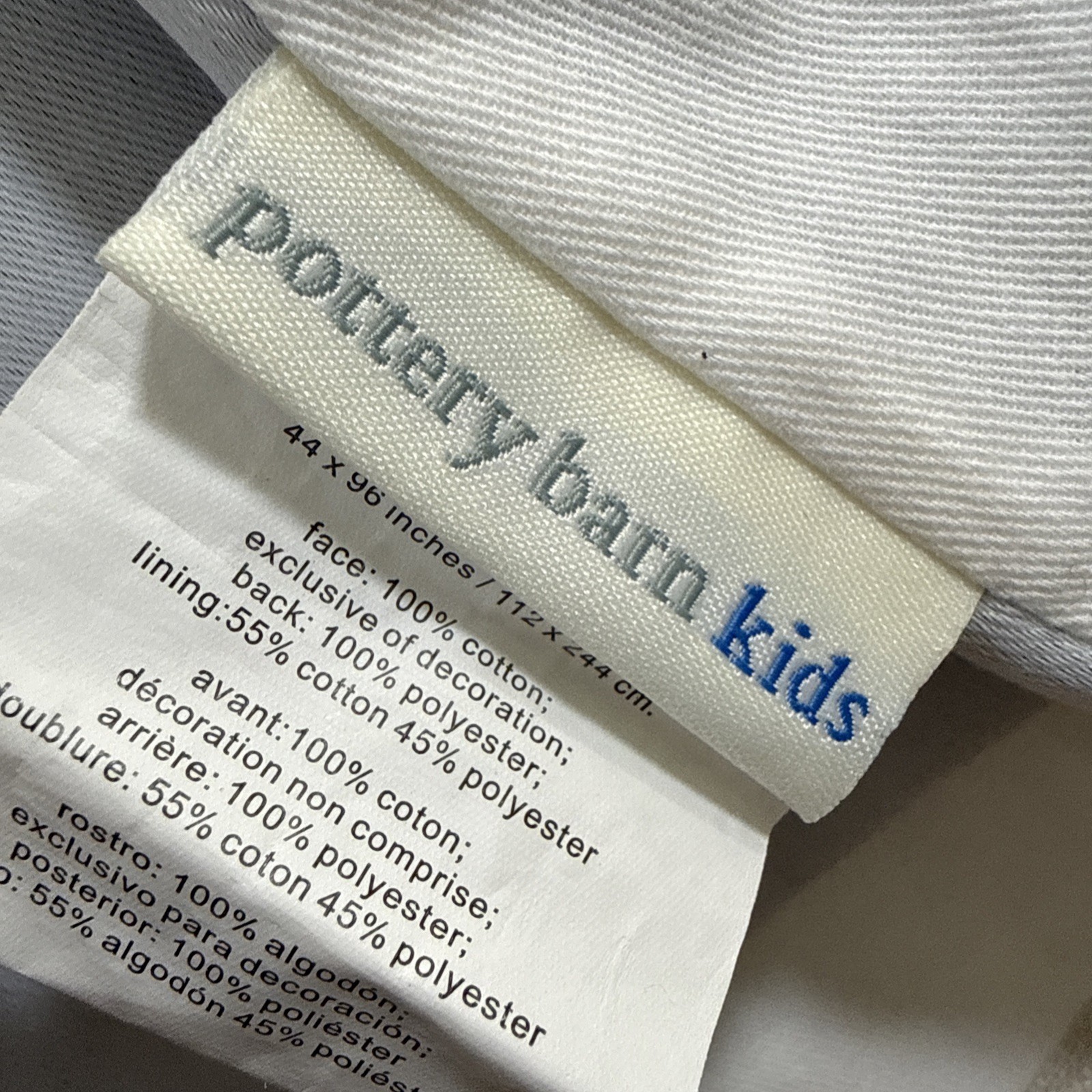 Pottery Barn Kids Cotton Blackout Curtains 44×96 x4 Minimalist Quiet Luxury