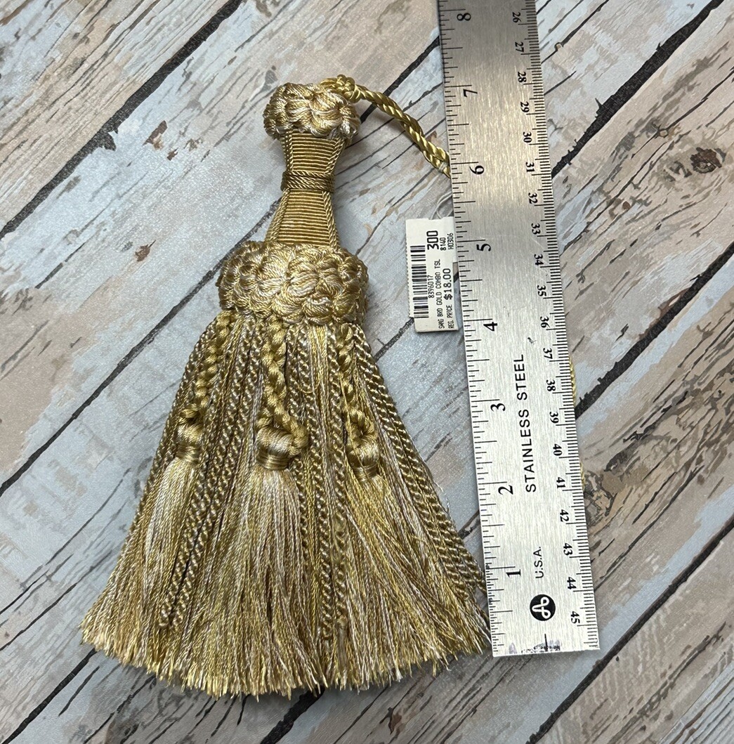 Vtg Lot 39 Assorted Gold Brown Grey Beige TASSELS Home Decor Tie Backs Holdbacks