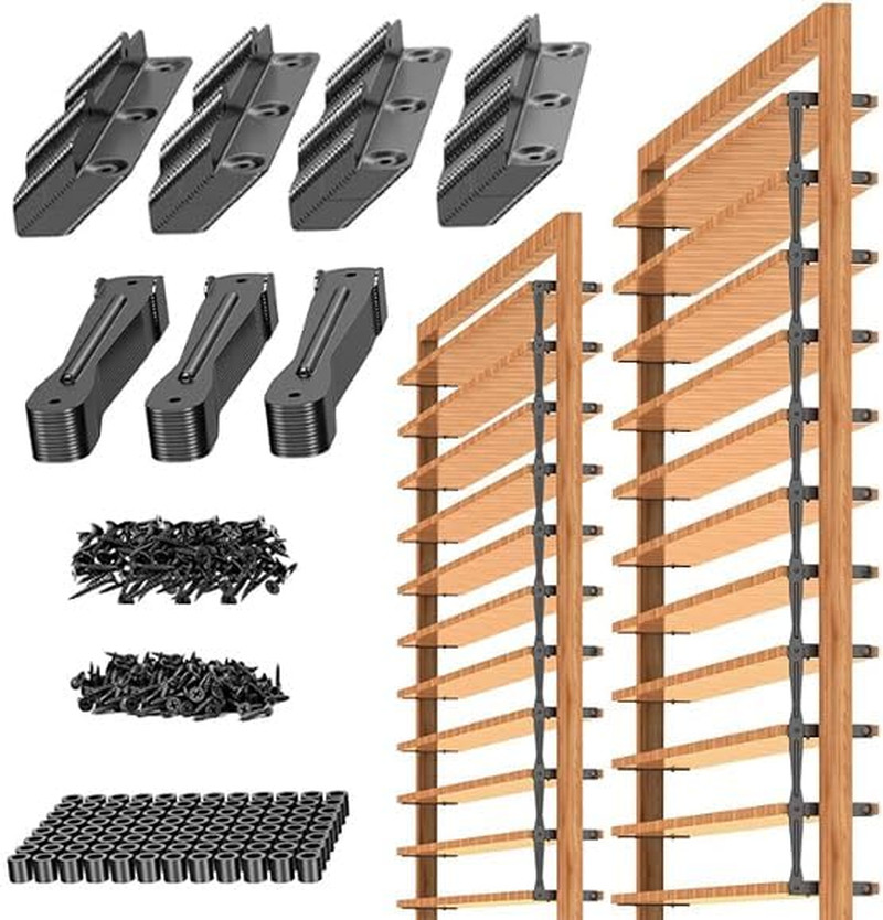 Louver Hardware Kit Metal,Heavy Duty Complete Set for Louver Shutters, Outdoor B
