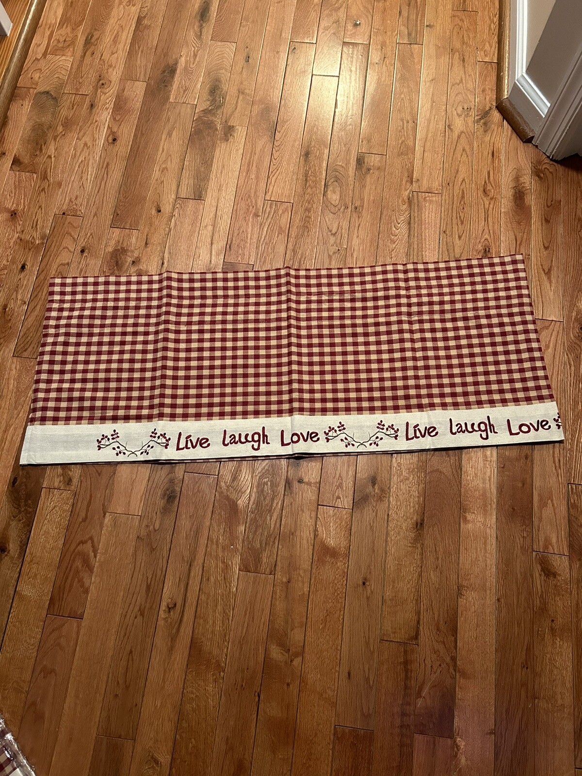 VHC Brands- Live Laugh Love Valance- See Photos For Measurements- Primitive