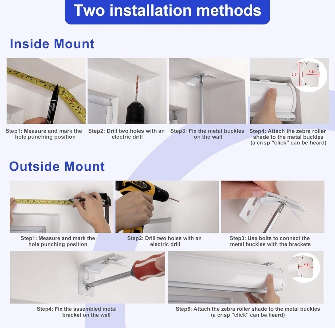 Allesin 100% Blackout Cordless Roller Shades for Windows. 46w X 72h White