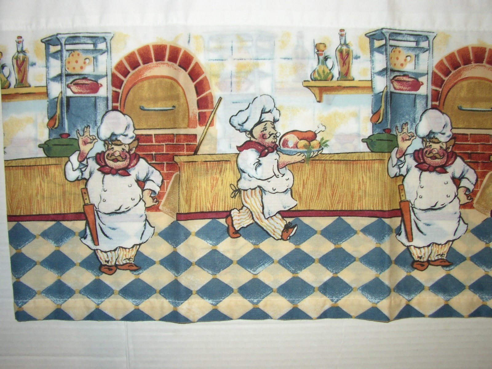Kitchen VALANCE 29x14L Gourmet Chef Olive Italian