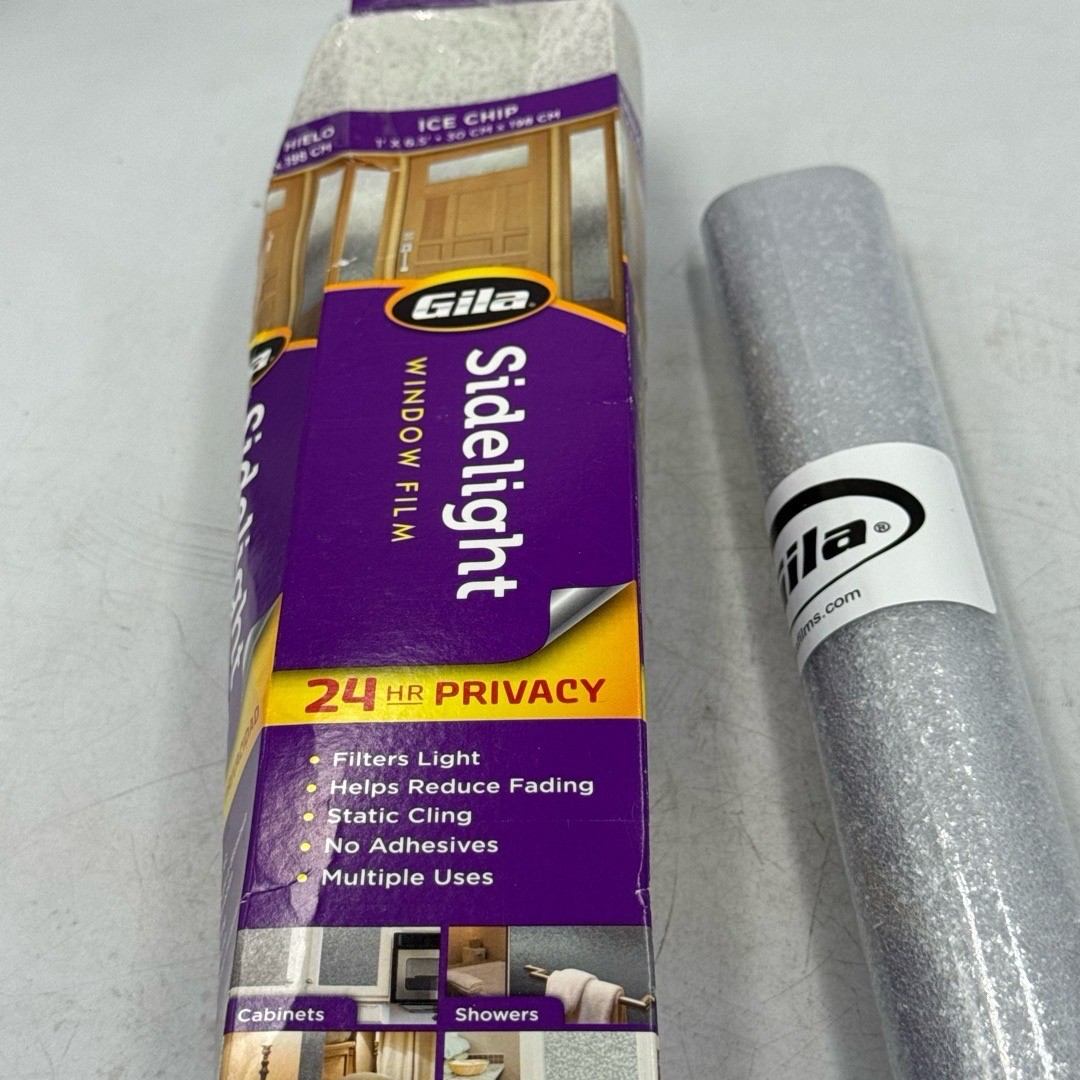 Gila Sidelight Window Film Privacy Control 12 In X 78 In Ice Chips Static Cling