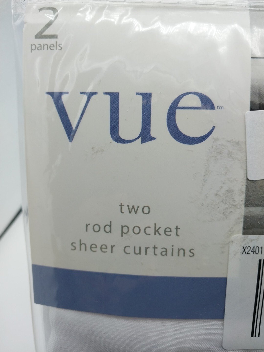Vue Rod Pocket Sheer Curtain Snow Texture White Set Of 2 37in x 84in