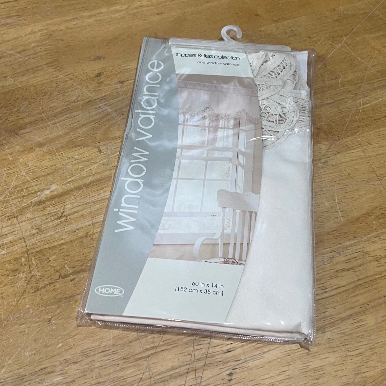 Vtg Target Home Battenburg Lace Window Valance 60×14 Ivory Shabby Chic NEW