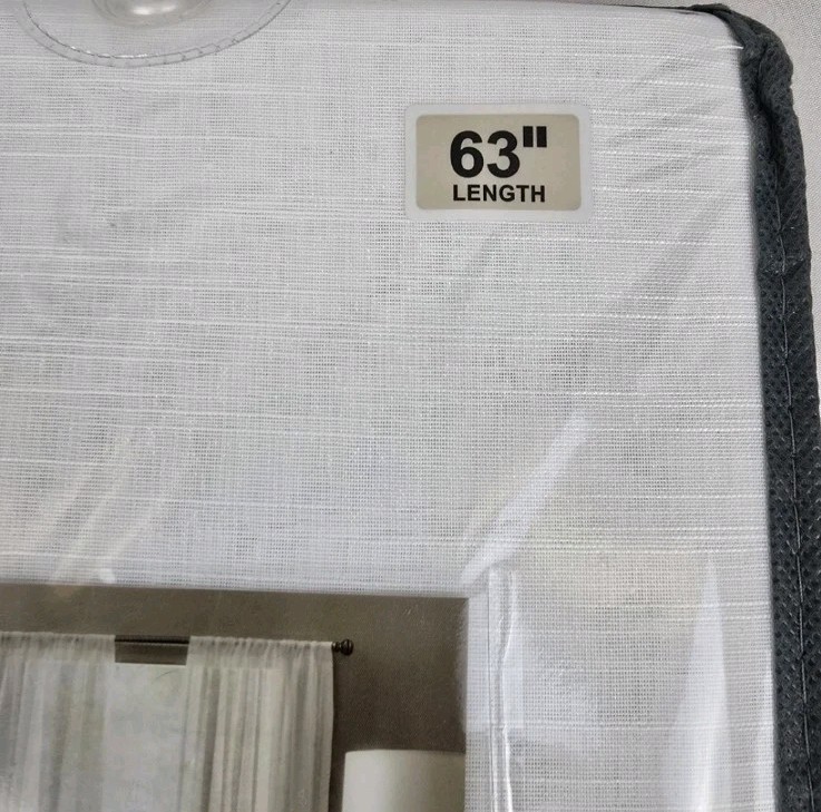 NWT Linden Sheer Linen Blend One Pocket 52’W X 63’L Curtain Panel