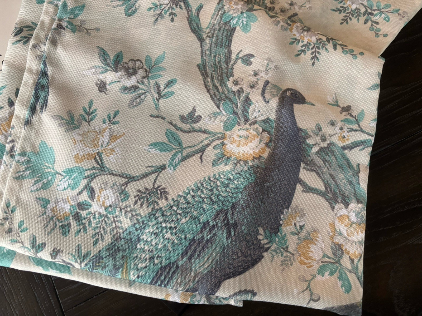 Laura Ashley Window Curtains Peacock Blue Turquoise 2 Two Panels 38 x 84 New