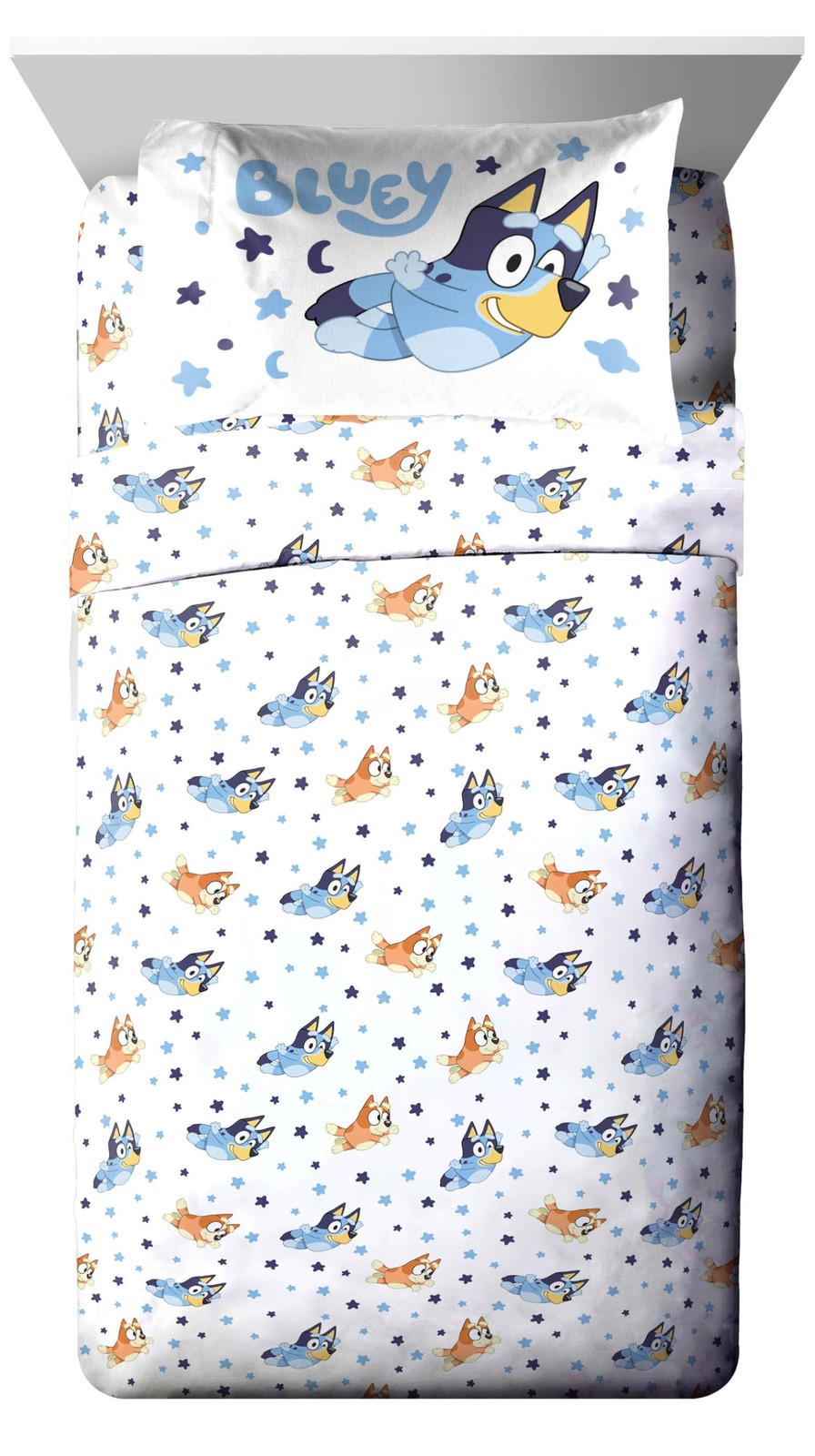 Jay Franco Bluey & Bingo Full Comforter Set – 7 Piece Bed Full, Multi –