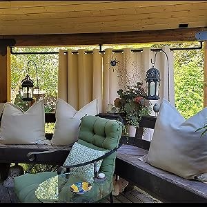 Black Curtain Rods 32 to 72 (3-6Ft) for Window: Outdoor – Industrial 1Inch Pole