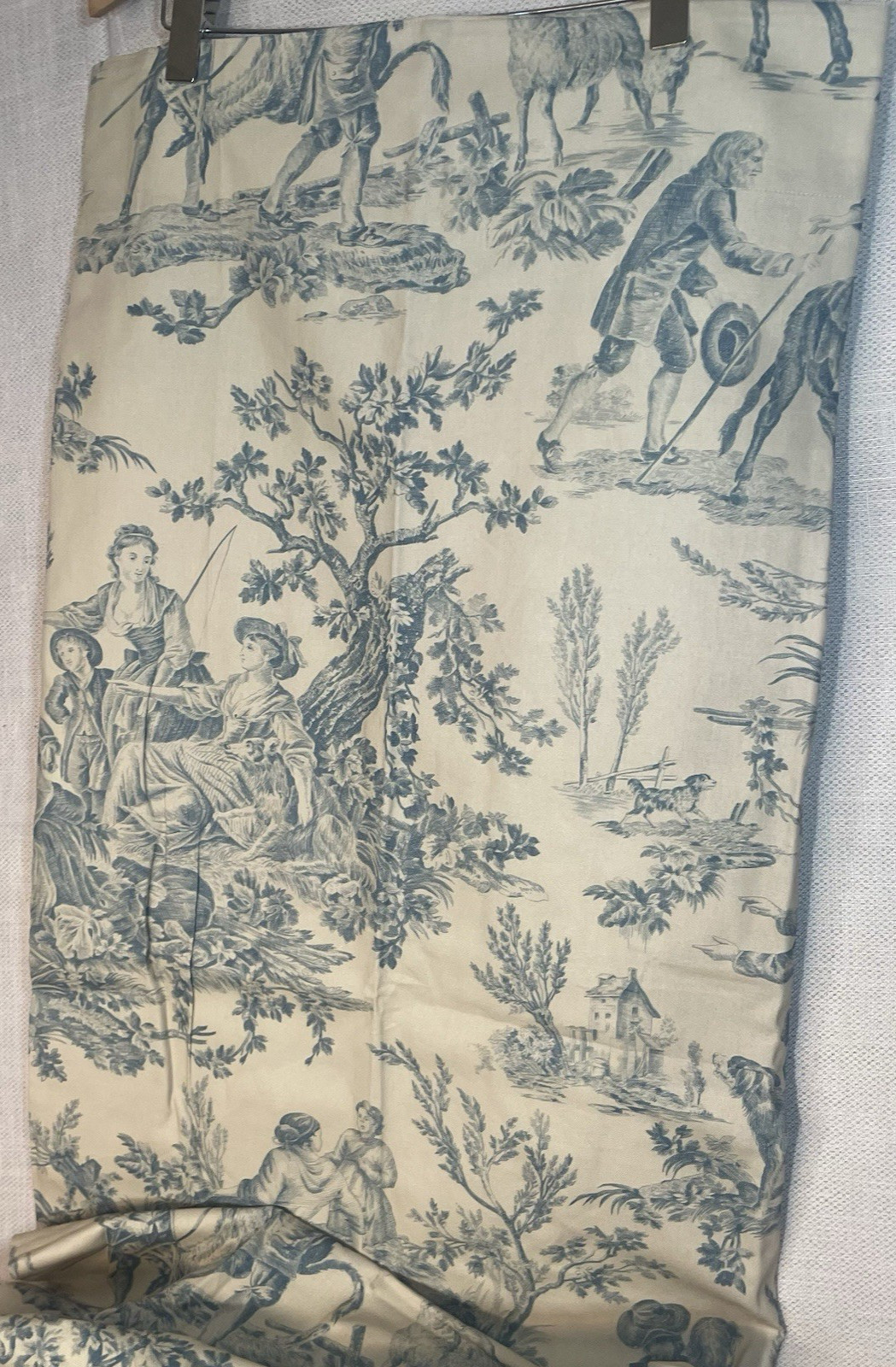 1 Maison d’ Hermine THE MILLER DENIM cotton CURTAIN PANEL back tab 50 X 84 NEW