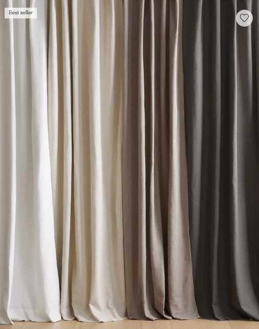 NWT QUINCE BLACKOUT COTTON SLUB CURTAIN PANEL SET 2 CLOUD GREY 48 X 84 $119.80