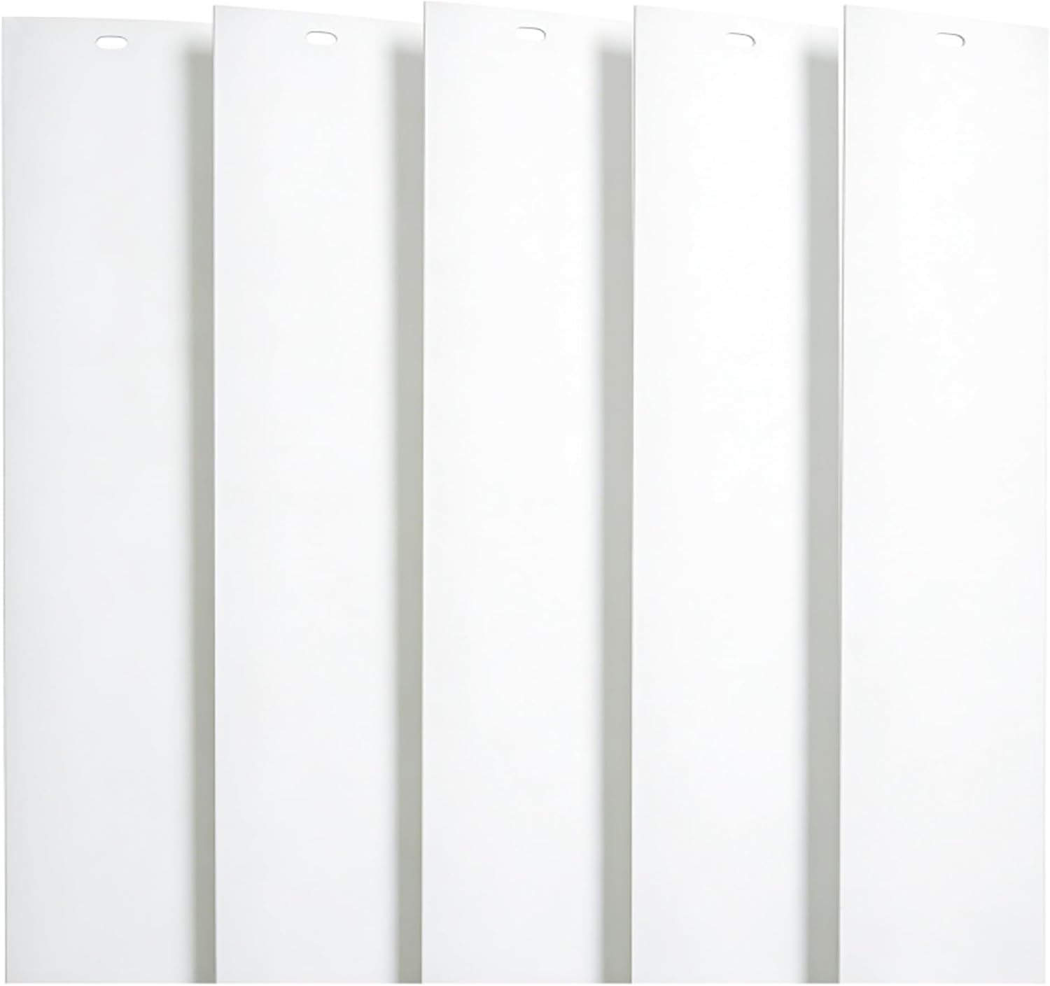 82.5″ X 3.5″ White PVC Vertical Blind Replacement Slats Curved Smooth (5 Pack)